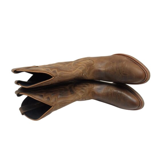 Laredo Men's 10" Cowboy Pointed Toe Leather Western Boots Brown Size 9D - Picture 4 of 8